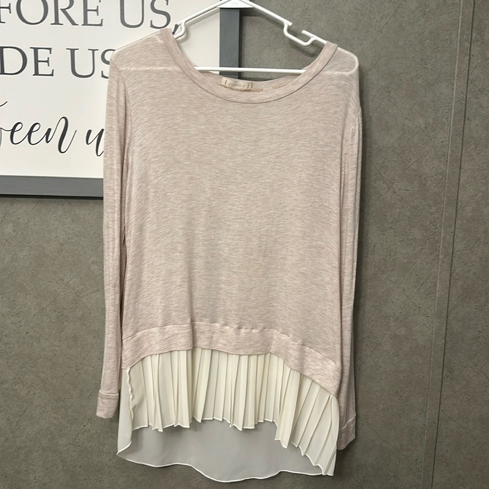 Beautiful Cream Double Layer Blouse